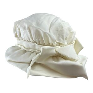 Vintage Ivory Hat Bow- Woodward & Lothrop - Elegant 50s Style OS UNION Made